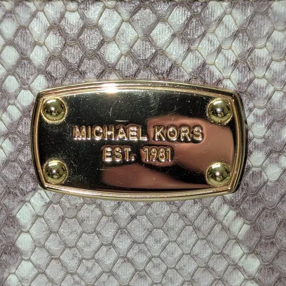 MICHAEL Michael Kors python embossed tote. EUC! - Picture 2 of 7